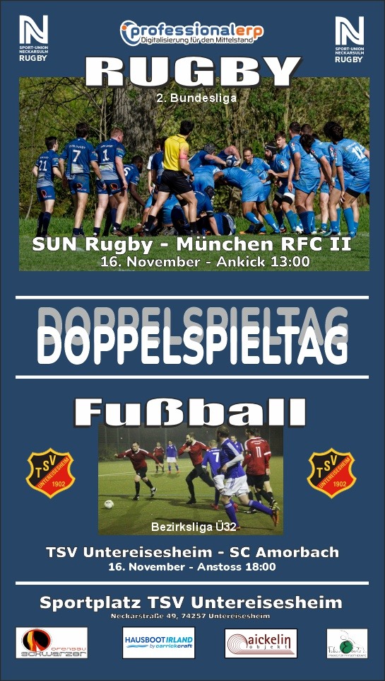 Rugby meets Fußball – Doppelspieltag in Untereisesheim